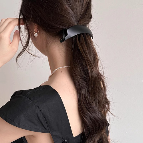 High-tailed banana hair clip for women 2025 new high-end acetic acid back head clip temperament vertical hair clip hair accessories