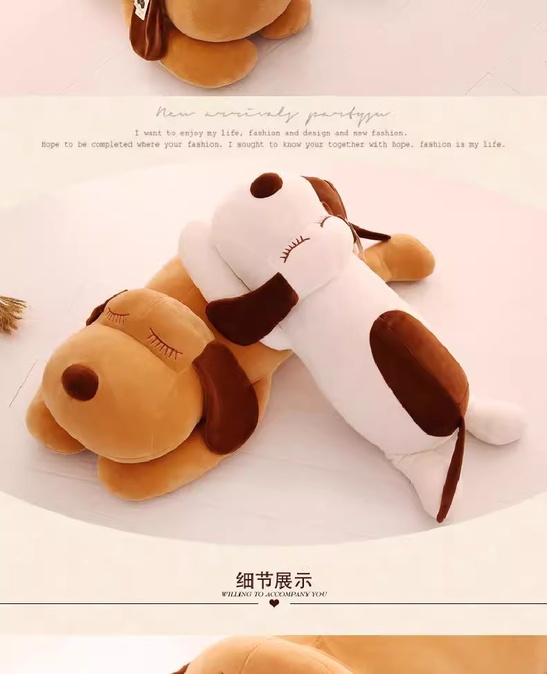 Puppy Plush Pillow Car Ornament Children's Sleeping Doll Birthday Gift Stress Relief Toy