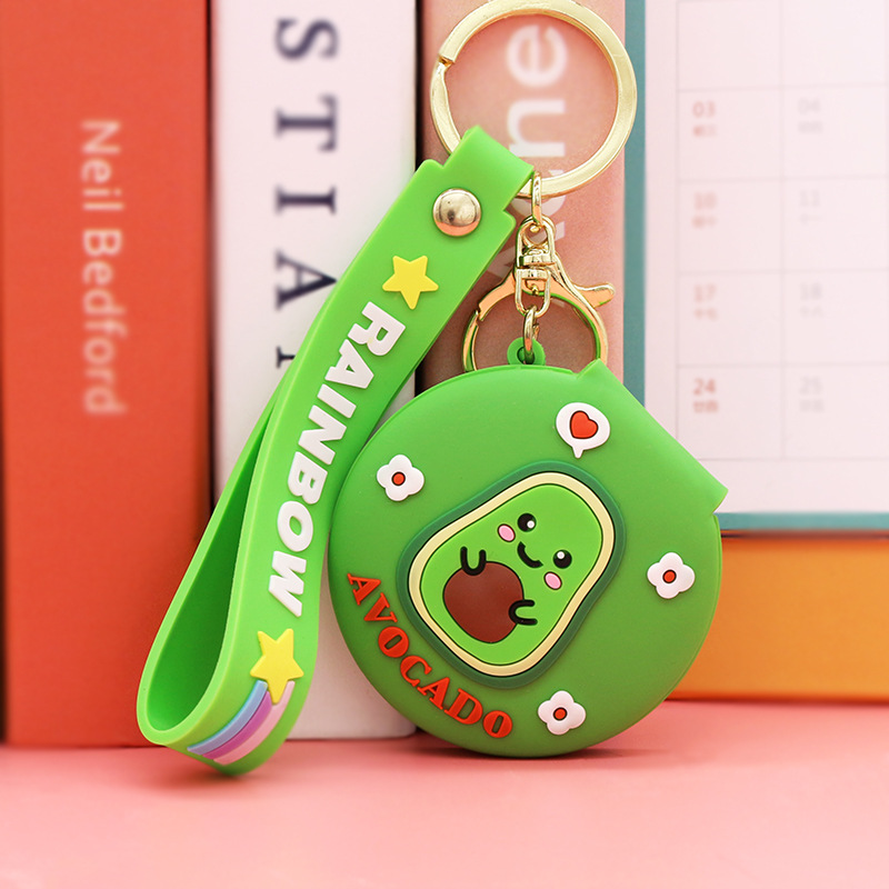 Nuevo espejo redondo pequeño portátil de dibujos animados lindo corazón de niña espejo de maquillaje plegable dormitorio vestidor espejo venta directa de fábrica