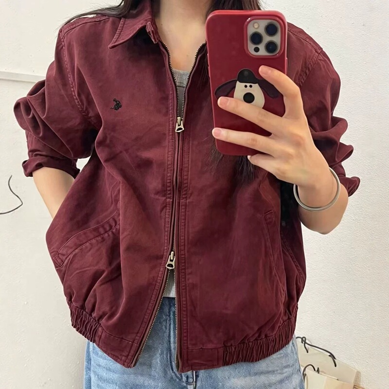 2026 early autumn new collection: the correct version of the RL Ralph Lauren popular solid-color, collared, short jacket for women 2026 early autumn new collection: the correct version of the RL Ralph Lauren popular solid-color, collared, short jacket for women