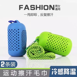 Summer Ice Silk Cold Sports Towel Outdoor Fitness Cold Towel Quick-Drying Cooling Women's Wrist Sweat Towel Cross-Border