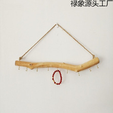 墙挂架墙壁首饰挂钩家居墙上挂钩复古 木质漂流木挂钩亚马逊朽木