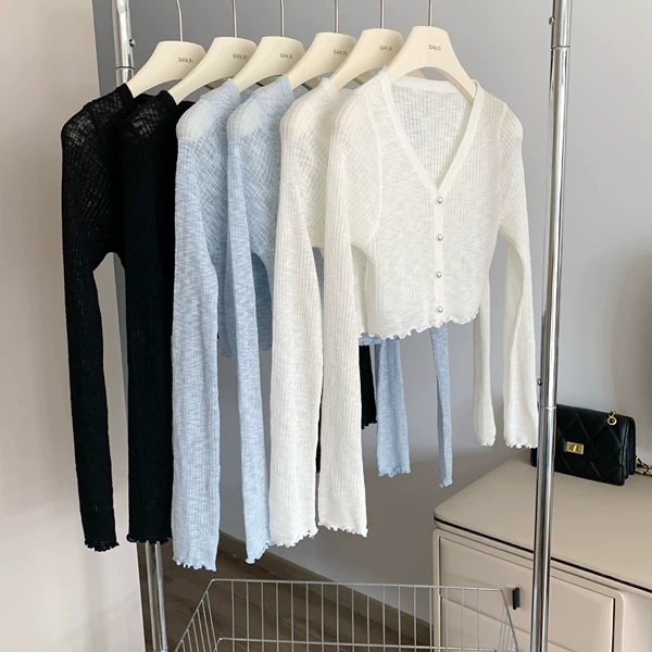 White cardigan