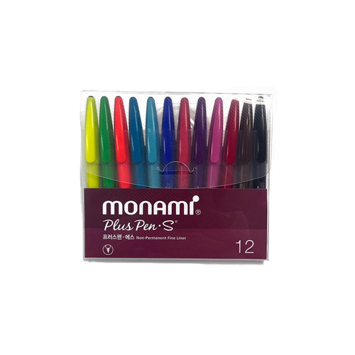 Korean MONAMI PLUS PEN S Water Brush Pen Set 04031 Fiber Color Pens Wholesale