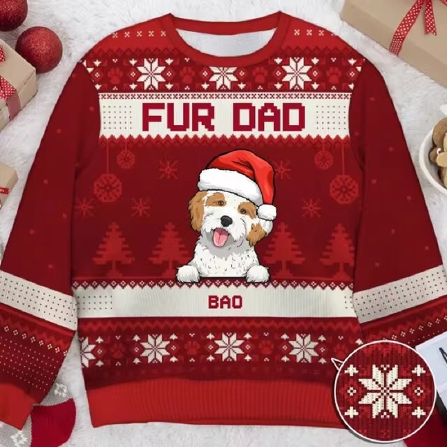 Funny 3d digital printing cat man ugly christmas holiday party sweatshirt 2024 cross border hot sale Funny 3d digital printing cat man ugly christmas holiday party sweatshirt 2024 cross border hot sale