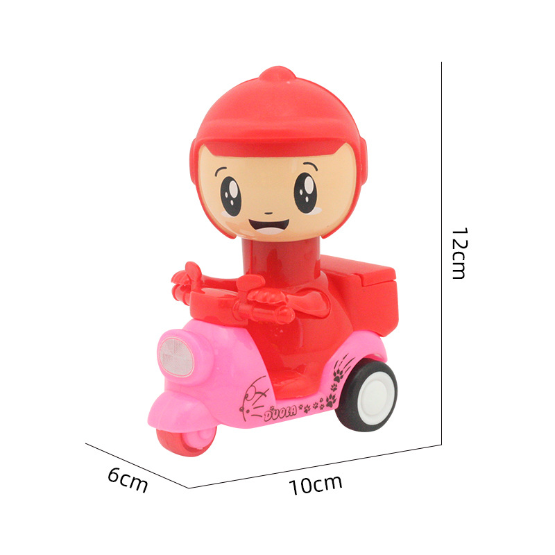 Presione el pequeño pato amarillo Tire hacia atrás coche motocicleta inercia coche de juguete para niños dibujos animados Niños y niñas lindo pato coche de juguete al por mayor