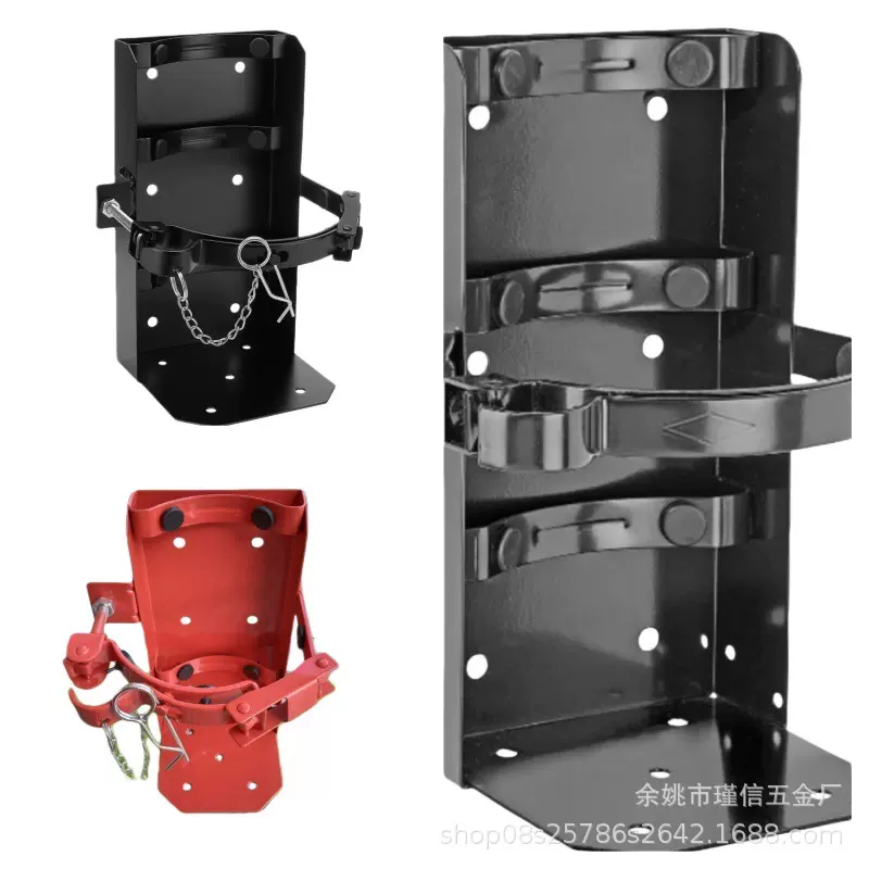 瑾信JINXIN厂家定制美式灭火器挂具20lb重型挂架手提灭火器保护架