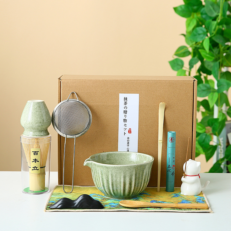 国境を越えた抹茶ボウル、抹茶ツール、ブラシ、日本茶茶碗、抹茶カップ、粉ボウル、ミキサー、茶筅器具セット|undefined