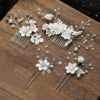 Hair accessory for bride, blue Chinese hairpin, hairgrip, flowered