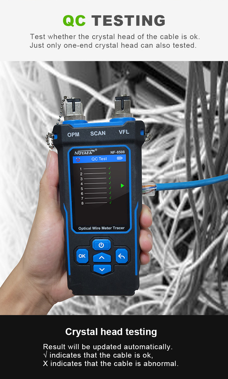 NOYAFA NF-8508 LCD Digital Cable Tester Rechargeable Network Line