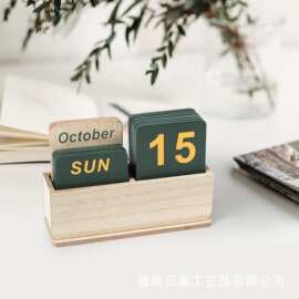 木制台历新款台历架木质日历架底座展架桌面办公竹木台历展示架