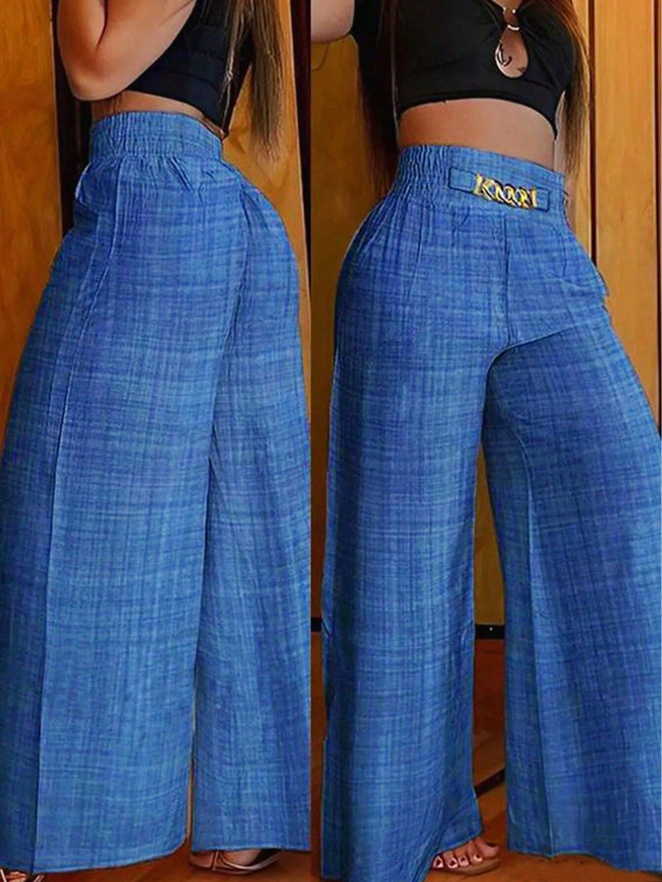 273g Weight Straight Pants Pants Length Polyester Fabric Type Low Waist Waist Line Casual Pants Pants Type Inelastic Elasticity Holiday Occasion Loose Fit Type Solid Color Pattern 2025 Spring and Summer Season Women's Gender Streetwear Style Women's Holiday Streetwear Solid Color Straight Pants Casual Pants 6