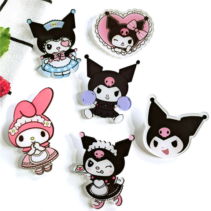 Acrylic Brooch ins Trendy Cartoon Kulomi Pin Cute Badge Children's Hairpin Rubber Band Phone Case Patch