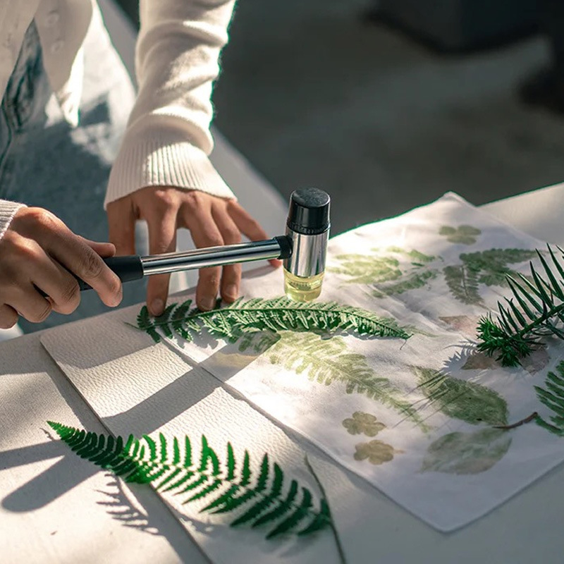 植物敲拓染拓印材料包儿童树叶工具帆布包布袋明矾拓叶画diy套装