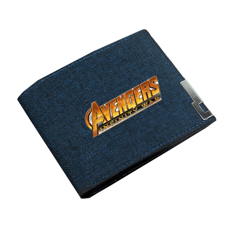 Anime Marvel héroe Marvel Comics estudiante monedero hombres y mujeres lienzo cartera corta