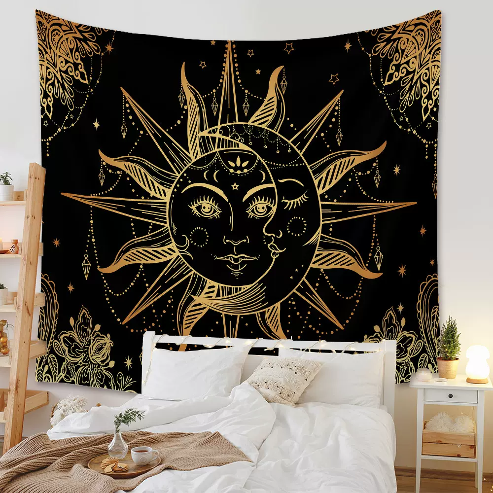 挂毯亚马逊家居跨境波西米亚挂毯房间装饰挂布曼陀罗装饰布挂毯