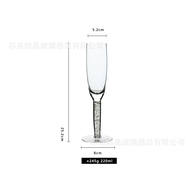 Lu Jing negro flor semilla Copa artificial soplado Copa vino cristal vidrio hogar vidrio vino vidrio