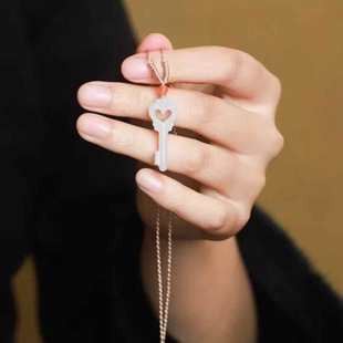 Hetian Jade Factory Store Jade Crafts Natural Xinjiang Hetian Jade Russian Material Sheep Fat Grade White Jade Key Pendant