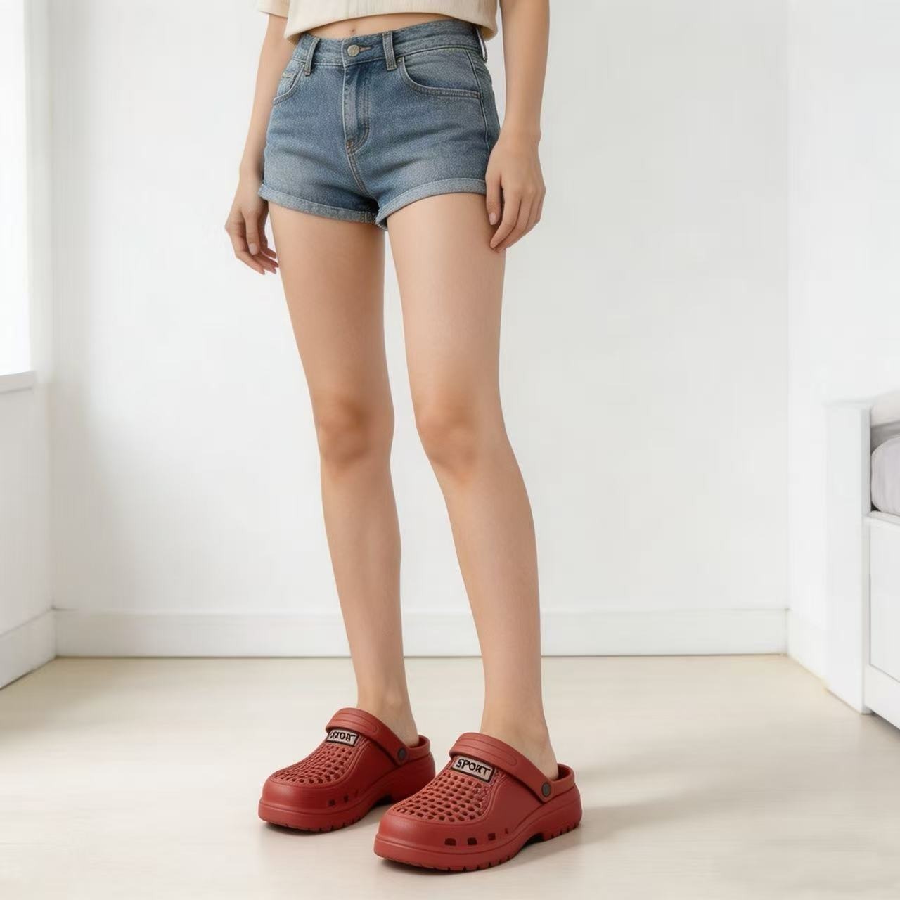 Pantoufles en EVA tissées réversibles de qualité supérieure (666) avec rehausseur de 4 cm_voghion.com
