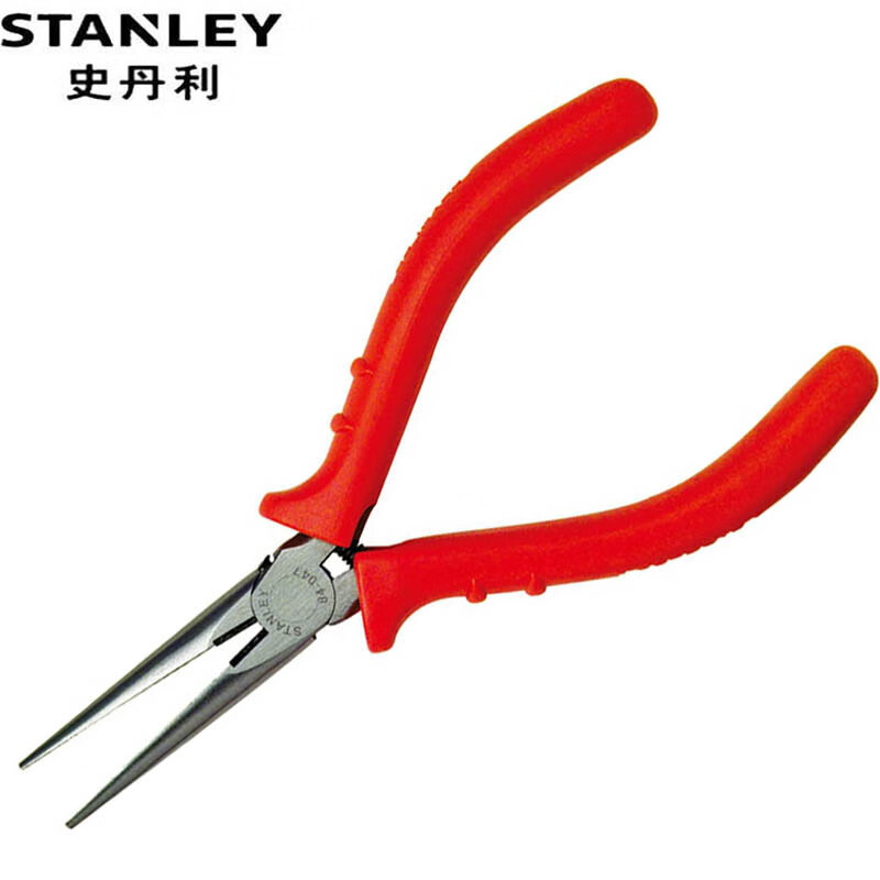 Stanley Stanley 84-047-23 pinzas de punta de precisión de mango rojo 5 pulgadas