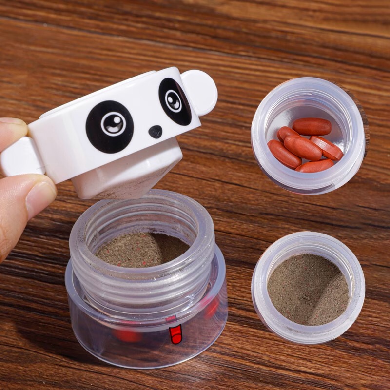 Multifunctional Pill Grinder for Infants and Young Children, Cartoon Pill Crusher, Pill Box, Manual Pill Crusher, Pill Powder Grinder