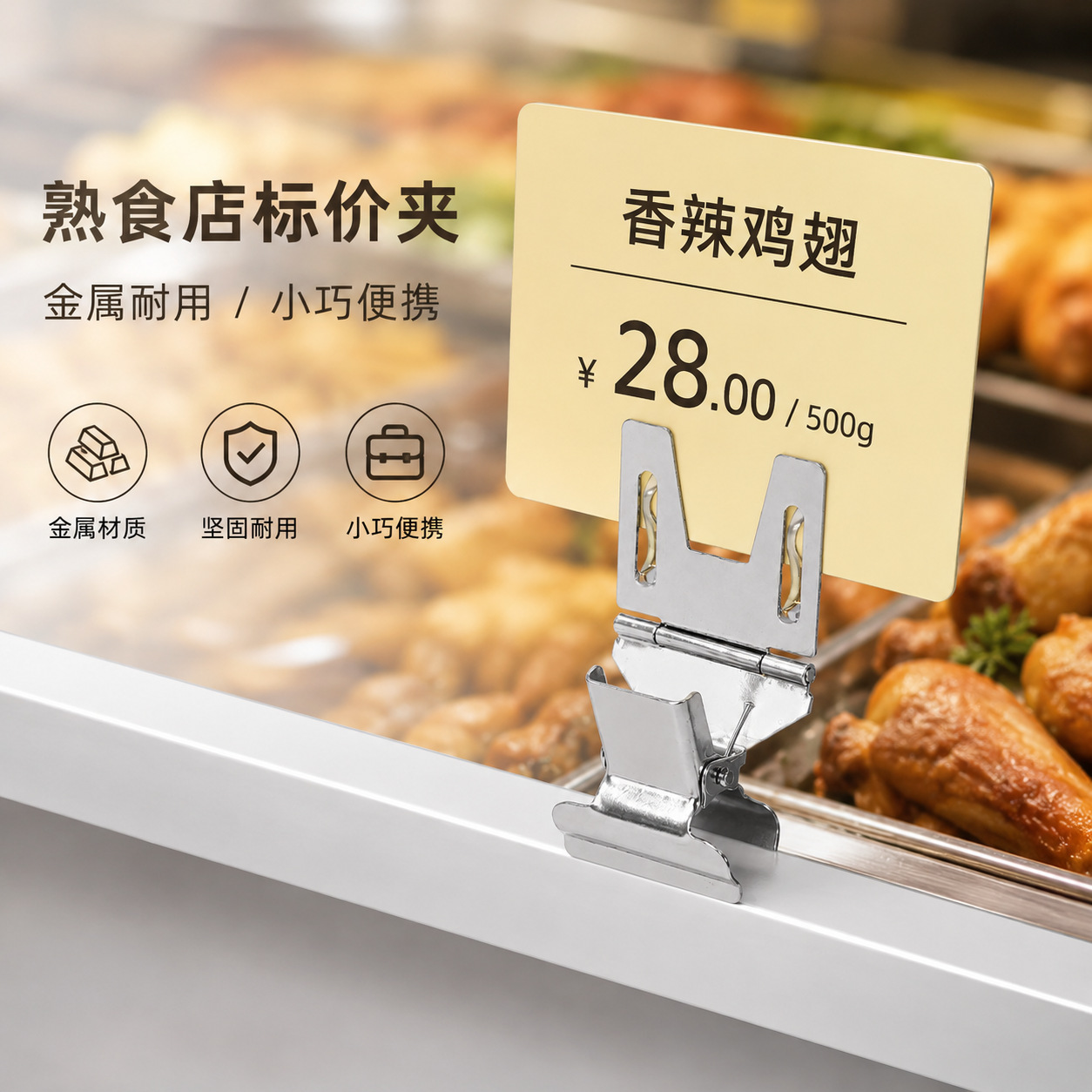 金属广告夹子面包店蛋糕熟食甜品展示小夹子标价牌价目夹子广告牌
