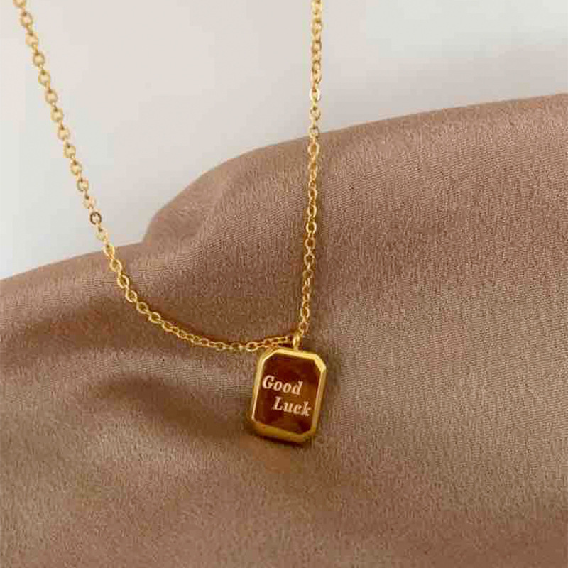 18g Weight Necklace Classification 1 Piece Quantity Fashion Geometric Letter Titanium Steel Necklace 1 Piece