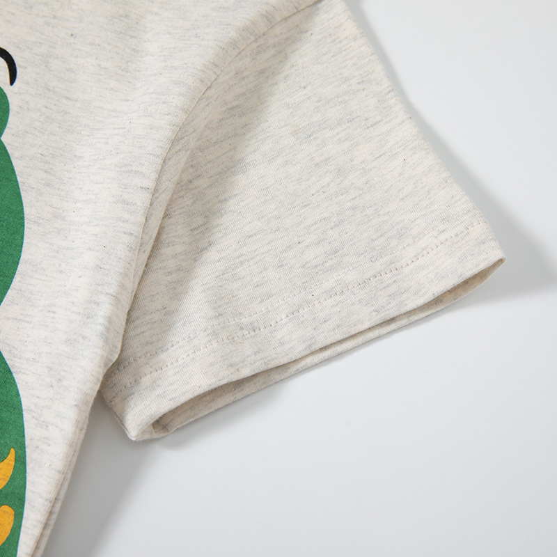 Transfronterizos ropa infantil camiseta de manga corta para niños 2025 verano nuevo cocodrilo chaqueta de dibujos animados para hombres ropa de bebé un cabello