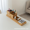 Bamboo dressing table pallet bathroom Cataloged toiletries storage disk desktop stationery and debris finishing shelf plate