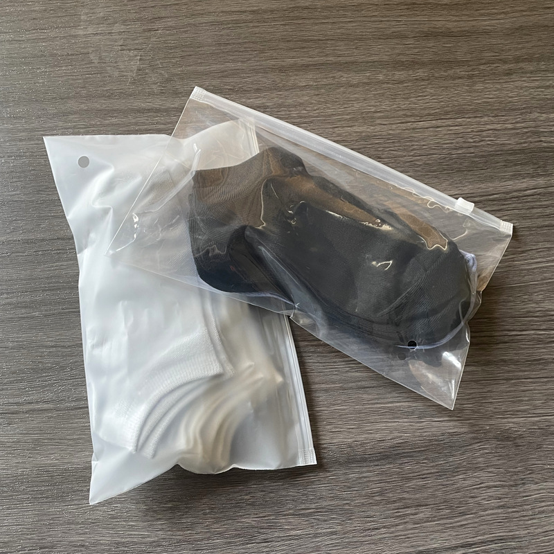 靴下包装袋peチャック袋フロスト自封ファスナー収納袋現物卸売り量が多い|undefined