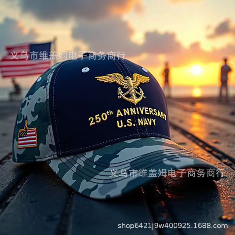 亚马逊新品    个性创意250周年刺绣纪念帽250th Anniversary Cap|undefined