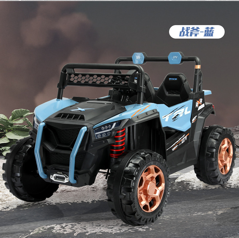 Coche eléctrico para niños con tracción en las cuatro ruedas vehículo todoterreno coche de cuatro ruedas doble convertible bebé control remoto coche de juguete coche de bebé sentado adulto