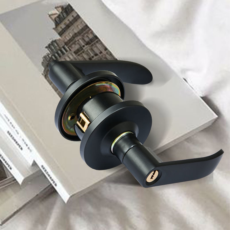 블랙 [열쇠 3개] 알루미늄 합금 손잡이 - 기존 잠금 혀도 사용 가능(잠금 혀는 포함되지 않음)~~인기 상품 복귀~~동일한 스타일이 인기~~연간 베스트셀러 목록 1위