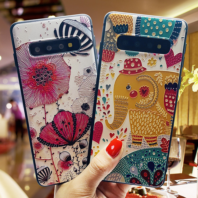 Suitable for Samsung S20+phone relief painted bus car S10 frosted soft case S9_voghion.com