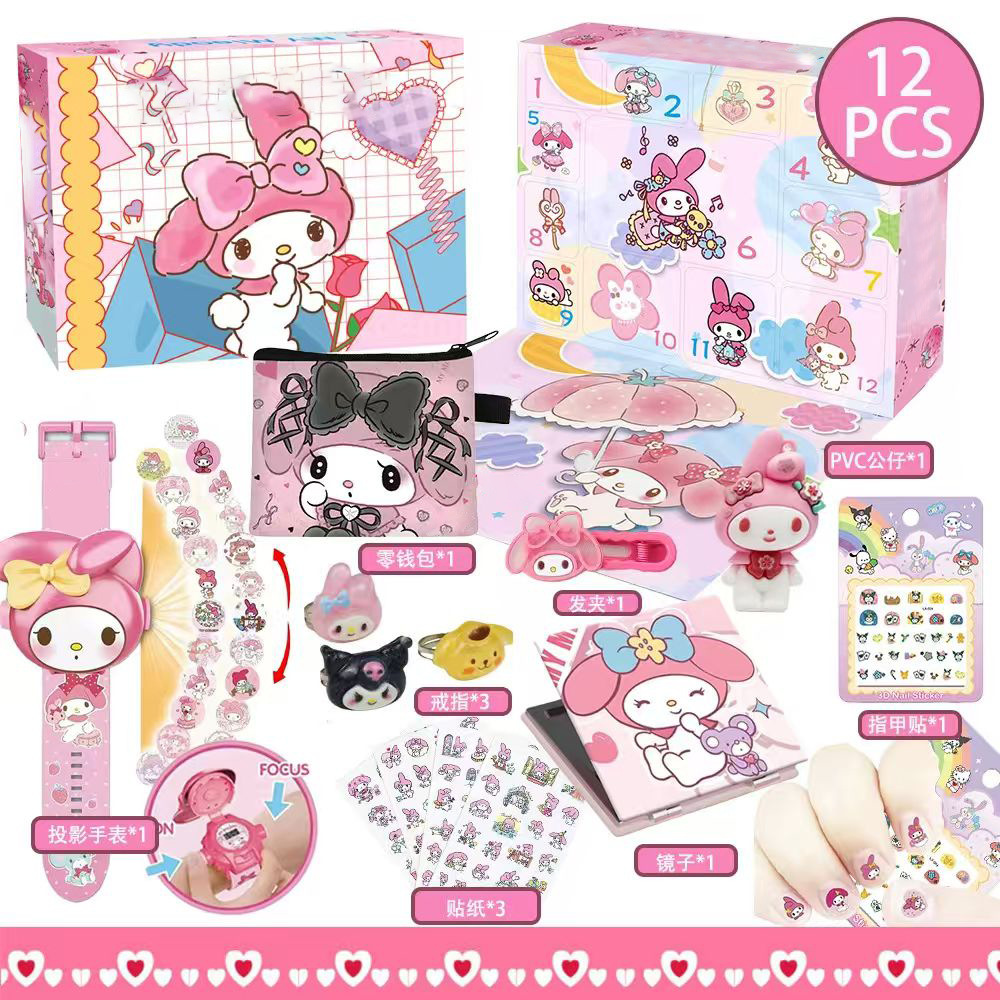 2023 Navidad cuenta atrás caja de montaje bloques construcción descompresión joyería unicornio chica juguete niños y niñas regalo