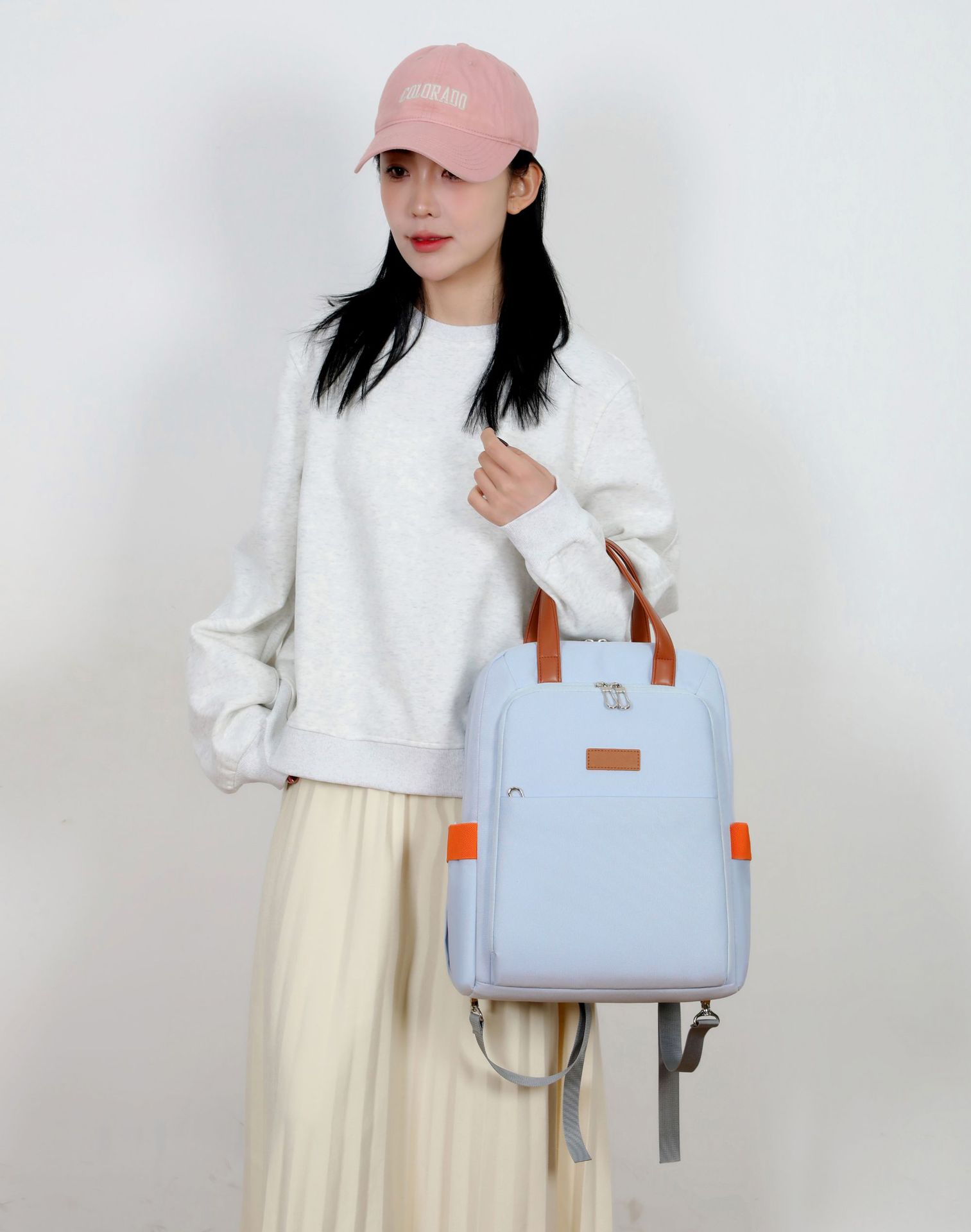 High-end women's backpack, men's Oxford fabric, large-capacity, multi-functional, durable and fashionable business backpack undefined