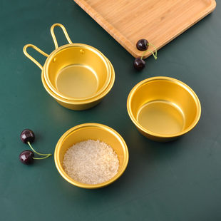Korean -style rice wine bowl restaurant dedicated to Korean restaurant yellow -aluminum bowl round yellow bowl hot and cold wine bowl Korean drama