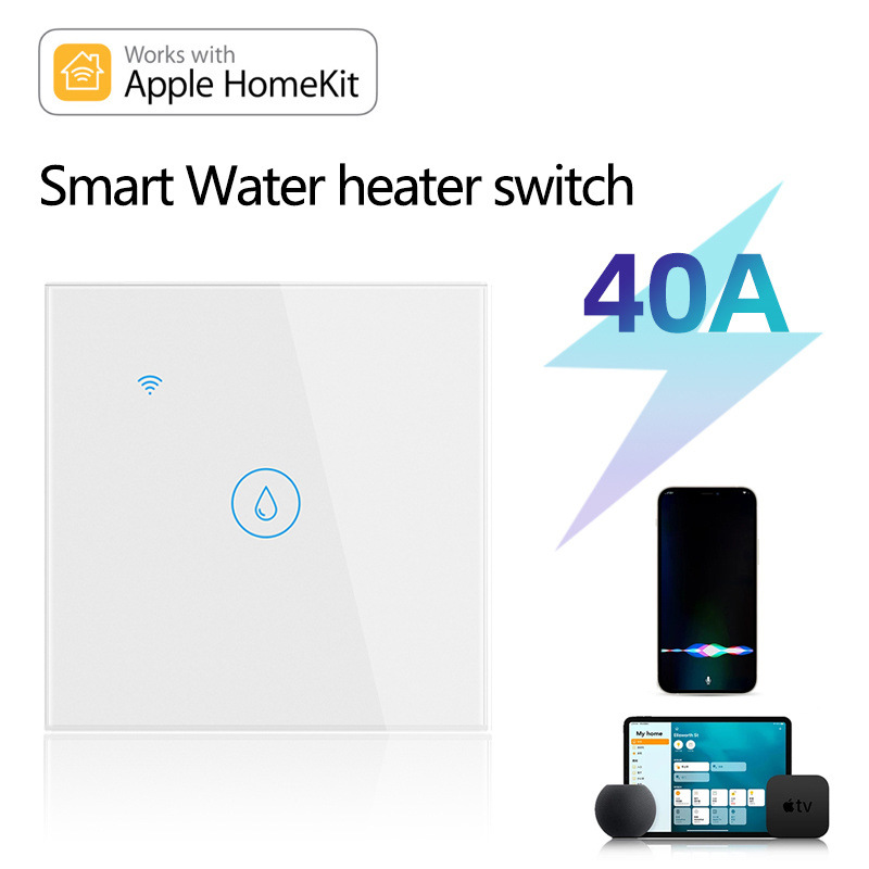 Homekit 40A智能大功率热水器灯空调开关定时语音远程控制Alexa