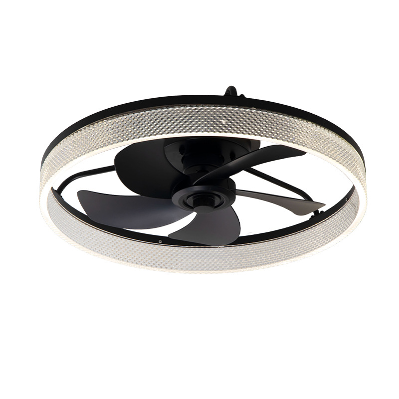 Ventilador de Techo con Luz Metal y Acrílico Silencioso con Control Remoto para Sala de Estar y Dormitorio image 6