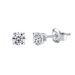 Advanced Sense Four Claw Moissanite Earrings 0.3/0.5/1/1.5/2 karat Eagle Claw s925 Sterling Silver Earrings