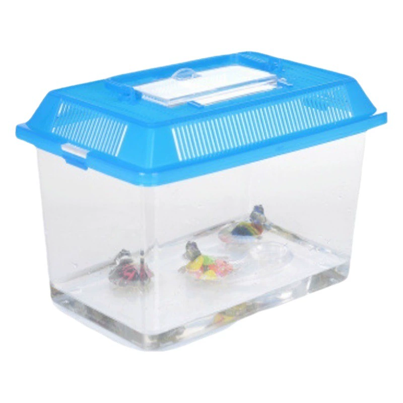 Оптовая продажа от производителя: пластиковый прозрачный переносной аквариум для золотых рыбок, террариум для разведения рептилий, транспортный контейнер для животных, аквариум для черепах