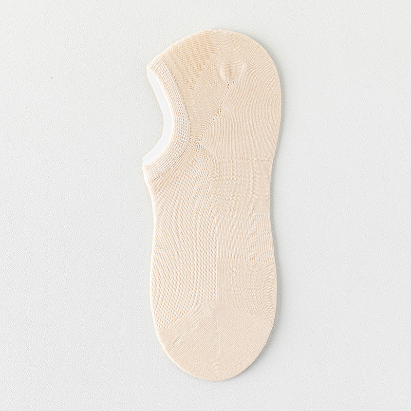 Zhuang Zhixia, calcetines de algodón, calcetines invisibles de malla delgada, calcetines de barco sin hueso, calcetines de talón para mujeres