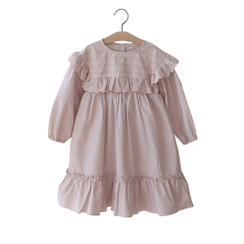 Girls' Dress 2024 Spring Strawberry Style Korean Children's Girls' Fleece Edge French Princess Style Princess Dress Pre-sale