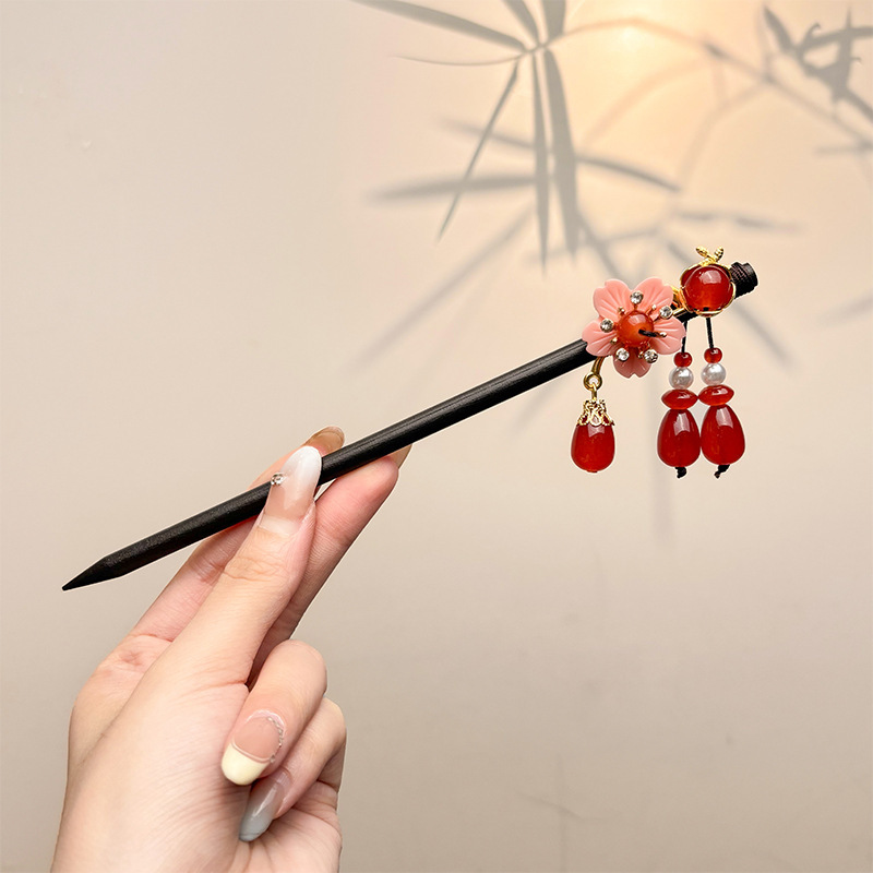 古风西湖会发光的宫灯发簪女金属灯笼发髻凉亭盘发簪子中秋节头饰|undefined