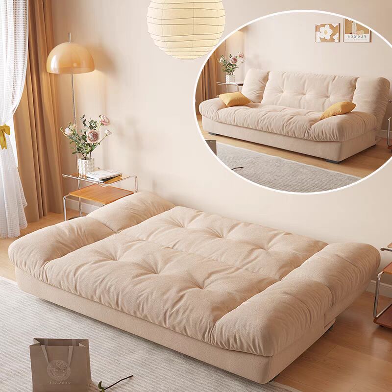 Cloud Dual-Purpose Foldable Sofa Multi-Functional Living Room Small Apartment Sofa Bed Modern Simple Cream Style Internet Celebrity Model