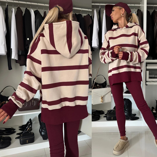 demi-season solid hoody for leisure