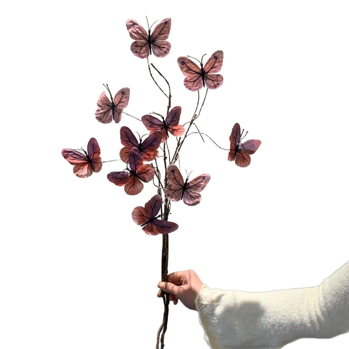Nuevo estilo chino ramita muerta flor de mariposa decoración de flores falsas sala de estar decoración de escritorio arreglo floral casa de familia cafetería accesorios de decoración suave
