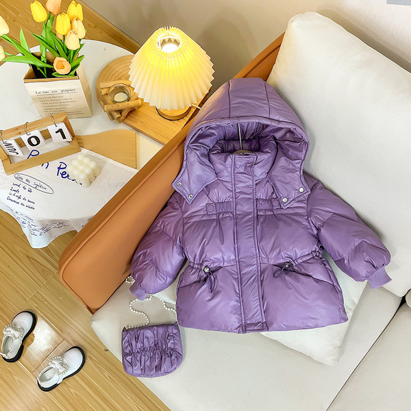 Girls' down jacket 20323 new winter Korean style western style baby girls' down jacket free bag children's clothing live broadcast