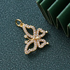 Fashionable copper accessory, zirconium, Amazon, micro incrustation, with little bears, 18 carat, wholesale