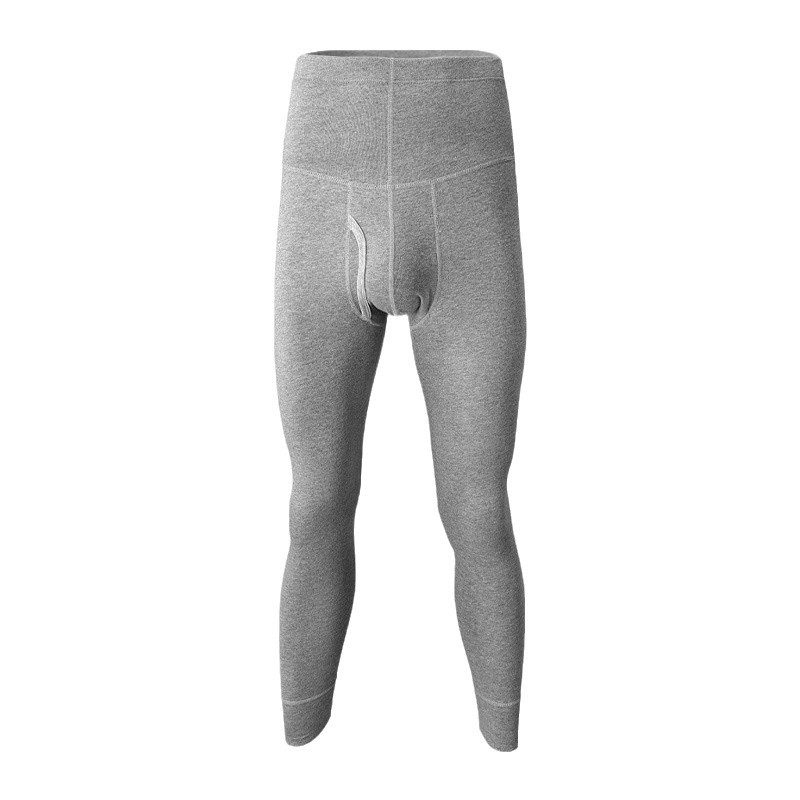 Catman pantalones largos de algodón puro de los hombres de fondo Delgado pantalones cálidos calzoncillos ajustados pantalones de cintura alta pantalones de soporte de cintura de otoño e invierno